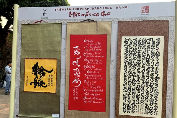 Triển lãm thư pháp “Một mối xa thư” tại Văn Miếu - Quốc Tử Giám - Anh 1
