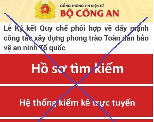 Cảnh báo trang mạng giả mạo, sử dụng hình ảnh, biểu tượng của công an - Anh 1