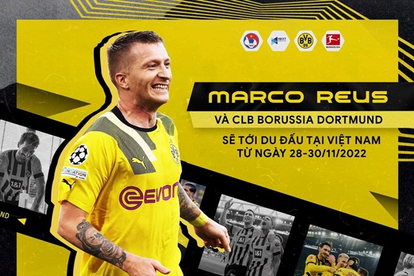Marco Reus gửi lời chào người hâm mộ Việt Nam trước trận giao hữu CLB Dormund gặp đội tuyển quốc gia - Anh 1