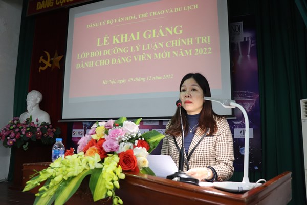 Đảng ủy Bộ VHTTDL khai mạc Lớp Bồi dưỡng lý luận chính trị dành cho đảng viên mới - Anh 1