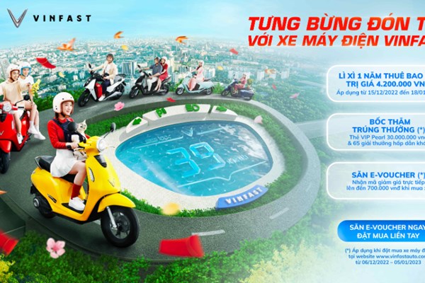 VinFast “lì xì” mạnh tay cho khách hàng mua xe máy điện - Anh 1