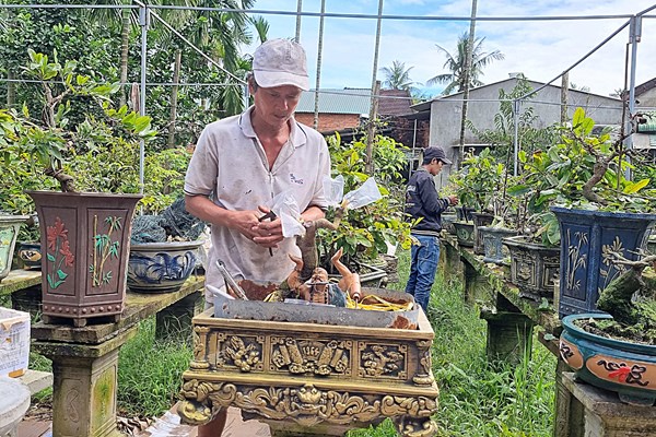 Nghề làm chậu cây cảnh rộn ràng những ngày cận Tết - Anh 2