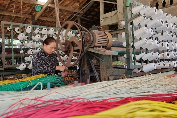 Làng chiếu Nghĩa Hòa nhộn nhịp đón Tết - Anh 6