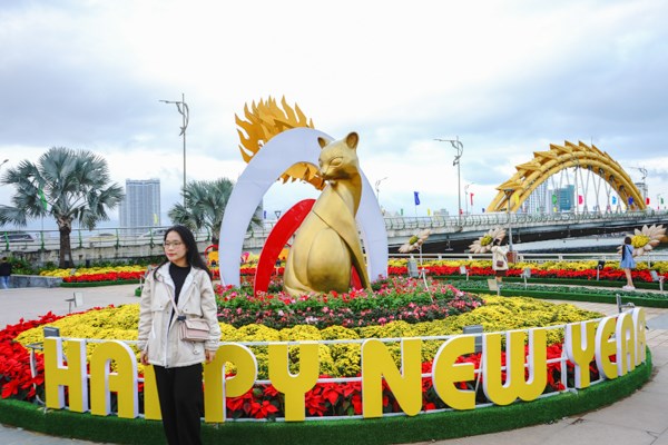 Đà Nẵng: Vườn hoa Tết “Hội tụ và phát triển” thu hút người dân, du khách - Anh 3
