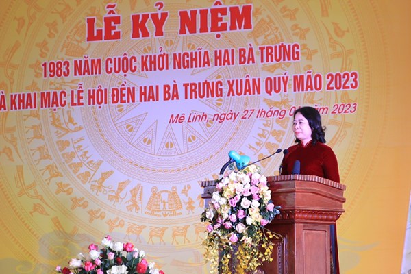 Quyền Chủ tịch nước dự kỷ niệm 1983 năm khởi nghĩa Hai Bà Trưng - Anh 2