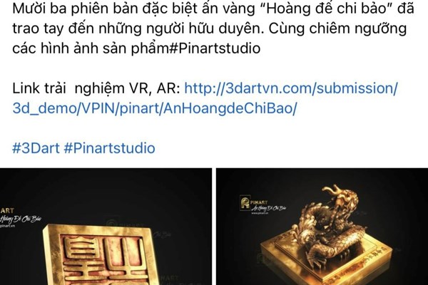 Ấn vàng “Hoàng đế chi bảo” chưa hồi hương đã tràn lan… “phiên bản” - Anh 3