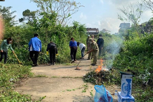 Thu gom kim tiêm ma túy ở khu vực Dựán Công viên Thiên Bút - Anh 1