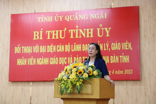 Bí thư Tỉnh ủy Quảng Ngãi đối thoại với ngành GD&ĐT - Anh 3