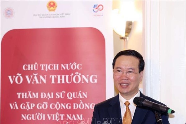 Chủ tịch nước Võ Văn Thưởng thăm Đại sứ quán Việt Nam tại Vương quốc Anh - Anh 1