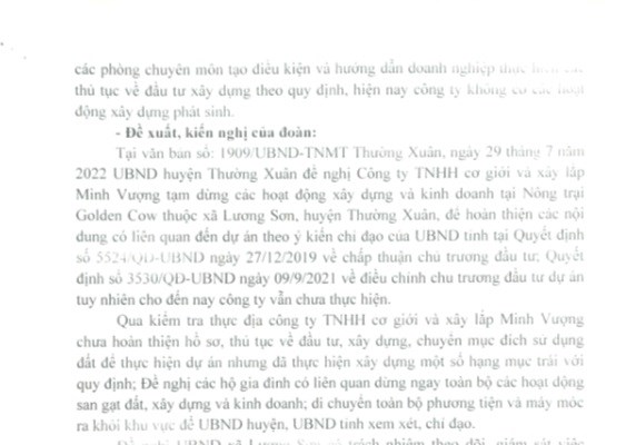 Sai phạm tại dự án phát triển kinh tế trang trại kết hợp du lịch cộng đồng ở Thanh Hóa: Chủ đầu tư liên tục “phớt lờ” lệnh đình chỉ từ các cơ quan chức năng - Anh 2