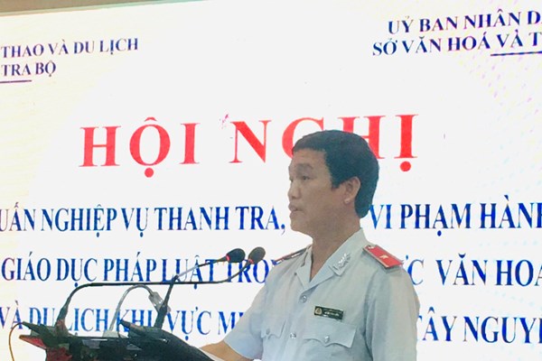 Tập huấn nghiệp vụ thanh tra, xử phạt vi phạm hành chính; phổ biến, giáo dục pháp luật trong lĩnh vực VHTTDL - Anh 1