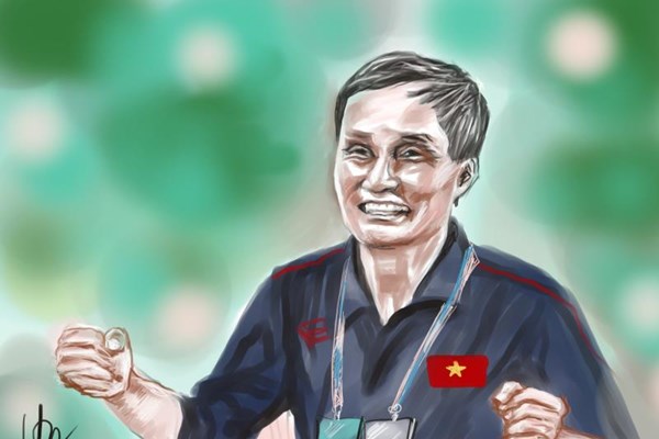 Nhà báo Huỳnh Dũng Nhân vẽ tranh, làm thơ tri ân các VĐV thi đấu tại SEA Games 32 - Anh 5