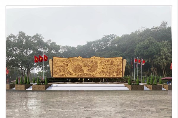 Xây dựng mới bức phù điêu tại Đền Hùng - Anh 1