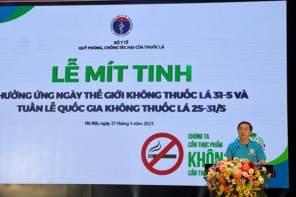 Ngày Thế giới không thuốc lá: Chúng ta cần thực phẩm, không cần thuốc lá - Anh 2