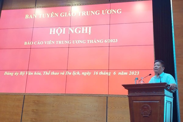Ban Tuyên giáo Trung ương tổ chức Hội nghị báo cáo viên Trung ương tháng 6 năm 2023 - Anh 3