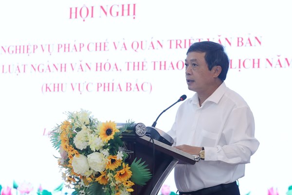 Bộ VHTTDL: Công tác xây dựng và hoàn thiện thể chế pháp luật là nhiệm vụ được đặt lên hàng đầu - Anh 1