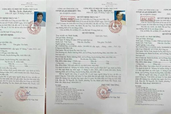 Truy nã đặc biệt năm đối tượng trong vụ khủng bố ở Đắk Lắk - Anh 1