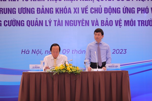 Tổng kết 10 năm thực hiện Nghị quyết về ứng phó với biến đổi khí hậu - Anh 1