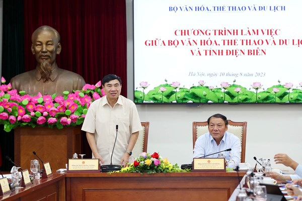 Bộ trưởng Nguyễn Văn Hùng: Điện Biên đã dựa trên sức mạnh mềm của văn hoá để đạt và vượt nhiều chỉ tiêu đặt ra - Anh 3