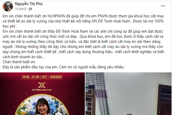 Gần 1.000 phụ nữ học thiết kế áo dài ly vuông từ NTK Đỗ Trịnh Hoài Nam - Anh 2
