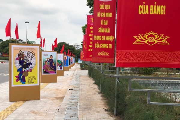 Tranh cổ động tấm lớn tuyên truyền thực hiện nếp sống văn minh, xây dựng môi trường văn hóa - Anh 4