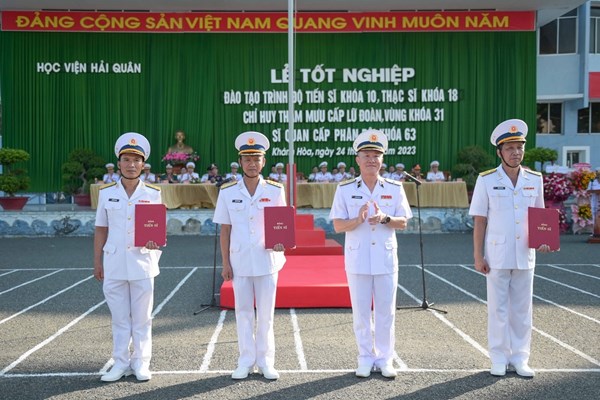 Học viện Hải quân: Tổ chức lễ tốt nghiệp các khóa đào tạo năm 2023 - Anh 2