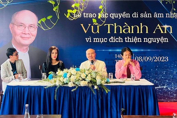 Nhạc sĩ Vũ Thành An trao tặng di sản âm nhạc để làm thiện nguyện - Anh 1