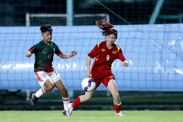 U17 nữ Việt Nam giành chiến thắng đầu tiên tại vòng loại châu Á - Anh 1