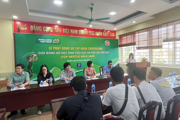 Lễ phát động và tập huấn chuyên môn giải bóng rổ học sinh tiểu học Hà Nội 2023 - Anh 2
