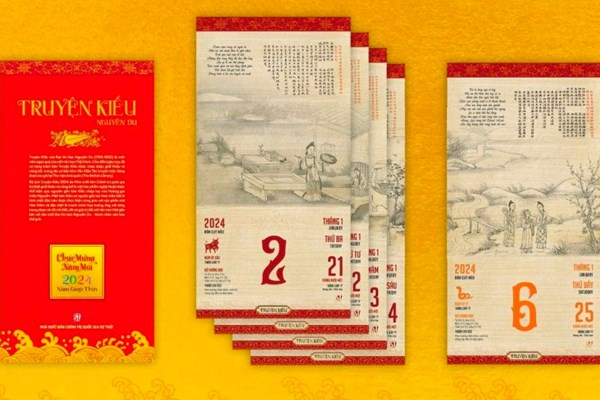 Truyện Kiều xuất hiện trên bộ lịch 2024 - Anh 2