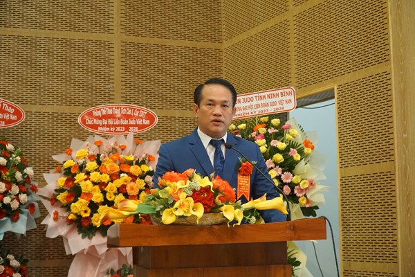 Ông Nguyễn Mạnh Hùng tái đắc cử Chủ tịch Liên đoàn Judo Việt Nam nhiệm kỳ V - Anh 1