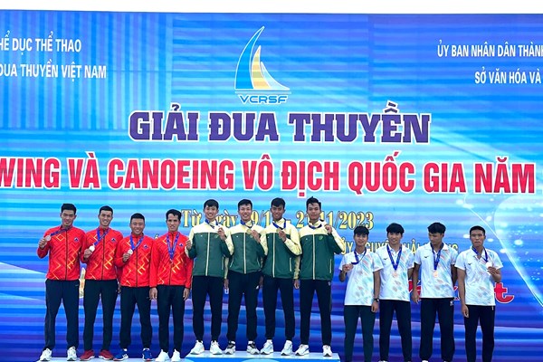 TP.HCM nhất toàn đoàn Giải đua thuyền Rowing và Canoeing VĐQG 2023 - Anh 1