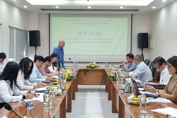 Cụm thi đua ngành VHTTDL các tỉnh Tây Nguyên tổng kết công tác thi đua năm 2023 - Anh 1