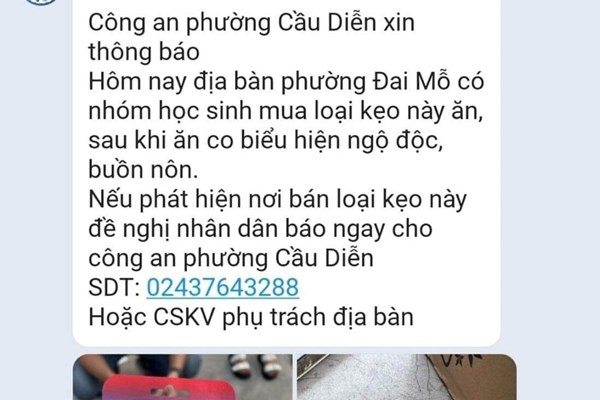 Cảnh báo học sinh không ăn 
