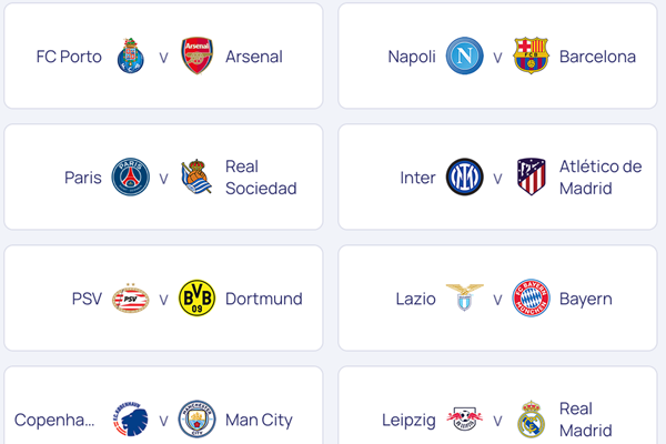 Xác định các cặp đấu tại vòng 1/8 Champions League 2023/2024 - Anh 1