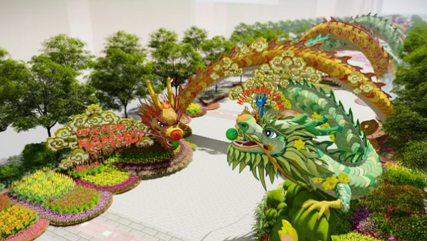 Đường hoa Nguyễn Huệ 2024 mang chủ đề “Xuân yêu thương, Tết sum vầy” - Anh 1