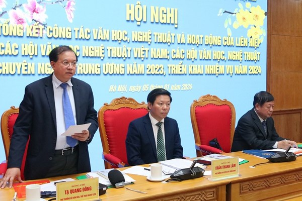 Phát huy tài năng của các văn nghệ sĩ, thúc đẩy sáng tạo VHNT - Anh 2