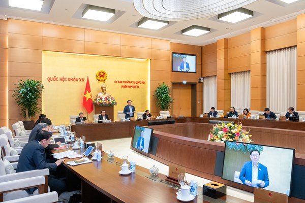 Uỷ ban Thường vụ Quốc hội cho ý kiến về kỳ họp bất thường, xem xét nhân sự - Anh 1