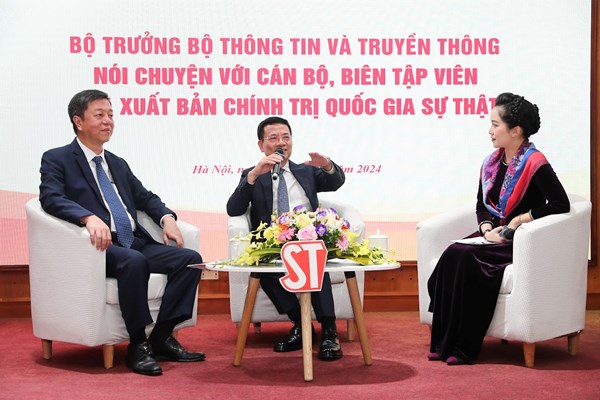 Bộ TT&TT và Nhà xuất bản Chính trị quốc gia Sự thật ký kết chương trình phối hợp - Anh 1