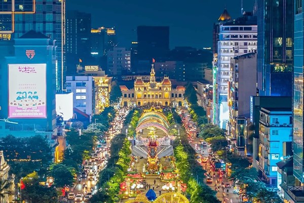 TP.HCM: Khai mạc Đường hoa Nguyễn Huệ Tết Giáp Thìn năm 2024 - Anh 2