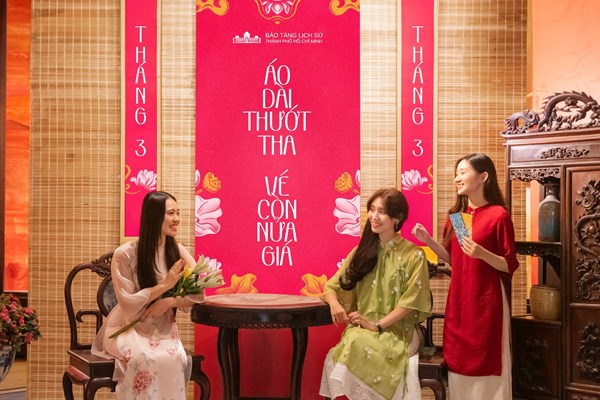 Diện áo dài đến bảo tàng được ưu đãi giá vé - Anh 1
