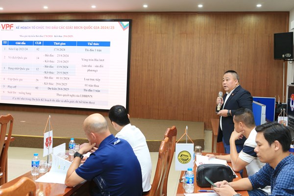 Hội nghị triển khai công tác tổ chức các giải bóng đá chuyên nghiệp quốc gia 2024/2025 - Anh 2