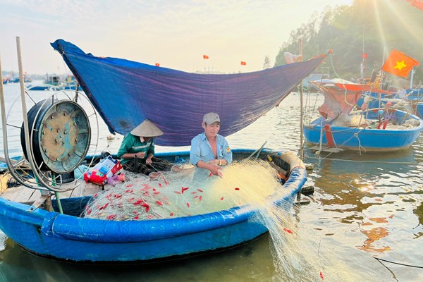 Mưu sinh nghề thúng chai của ngư dân ven biển Quảng Ngãi - Anh 4