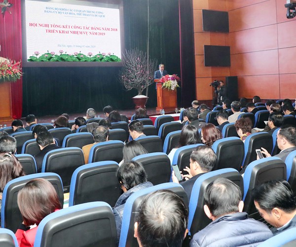 Đảng uỷ Bộ VHTTDL: Tổng kết công tác xây dựng Đảng năm 2018, phương hướng nhiệm vụ năm 2019 - Anh 5