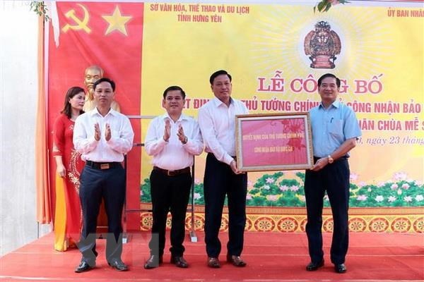 Hưng Yên công bố bảo vật quốc gia tượng Phật Quan Âm chùa Mễ Sở - Anh 1