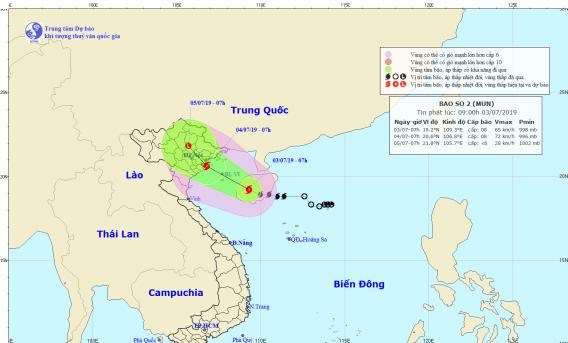 Áp thấp nhiệt đới mạnh lên thành bão số 2 trên Biển Đông - Anh 1