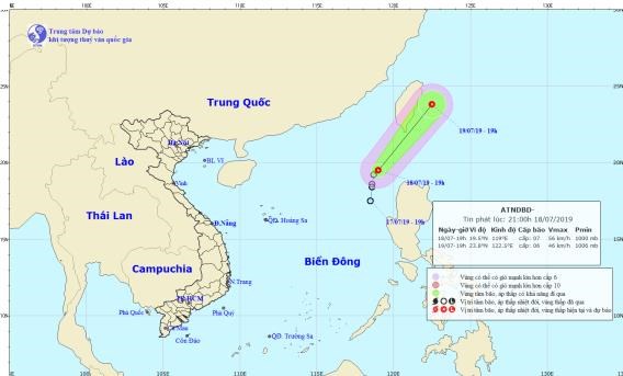 Áp thấp nhiệt đới giật cấp 9 trên vùng Đông Bắc Biển Đông, suy yếu trong 48 giờ tới - Anh 1