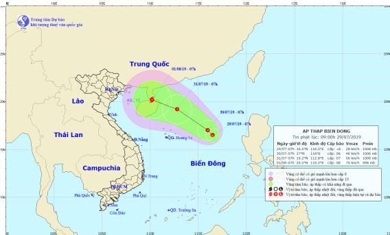 Áp thấp xuất hiện trên vùng Bắc Biển Đông, có khả năng mạnh lên thành bão - Anh 1