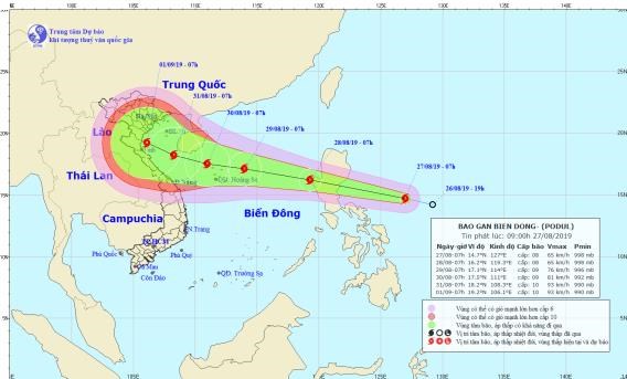 Áp thấp nhiệt đới đã mạnh lên thành bão Podul - Anh 1
