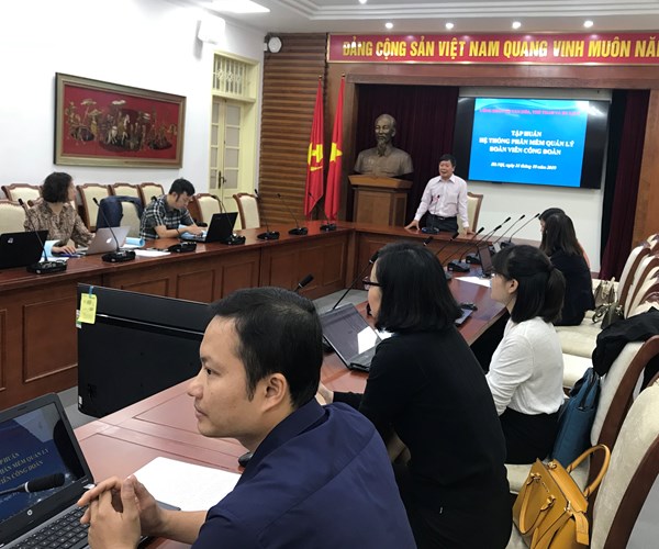 Công đoàn Bộ VHTTDL tập huấn sử dụng phần mềm quản lý đoàn viên công đoàn - Anh 1